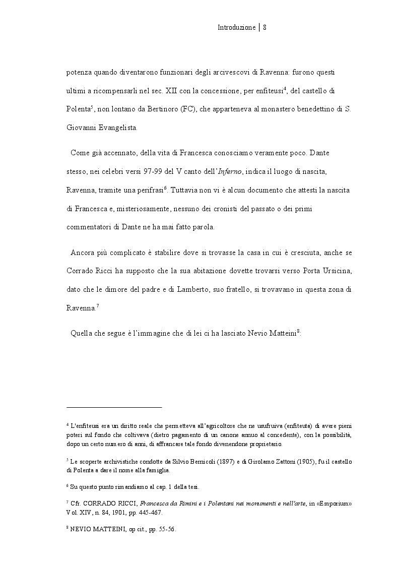 Anteprima della tesi: Francesca da Rimini, Pagina 3