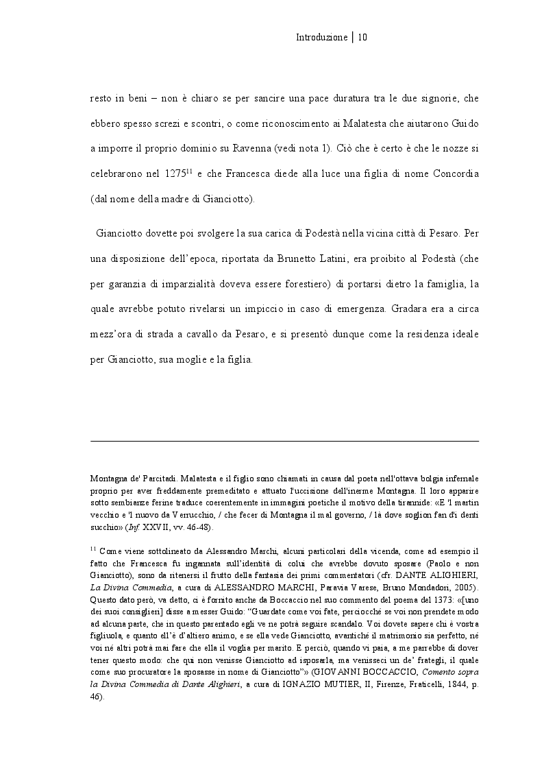Anteprima della tesi: Francesca da Rimini, Pagina 5