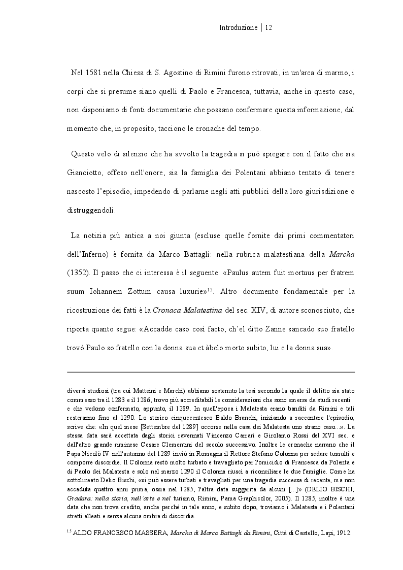 Anteprima della tesi: Francesca da Rimini, Pagina 7