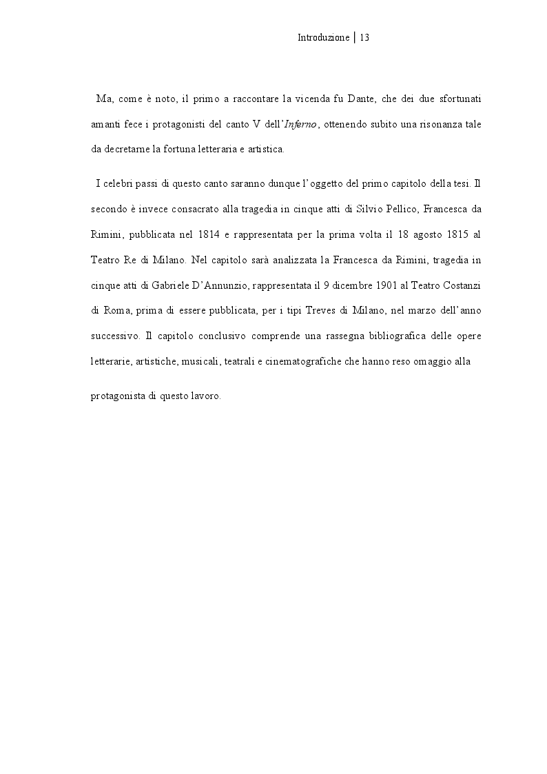Anteprima della tesi: Francesca da Rimini, Pagina 8