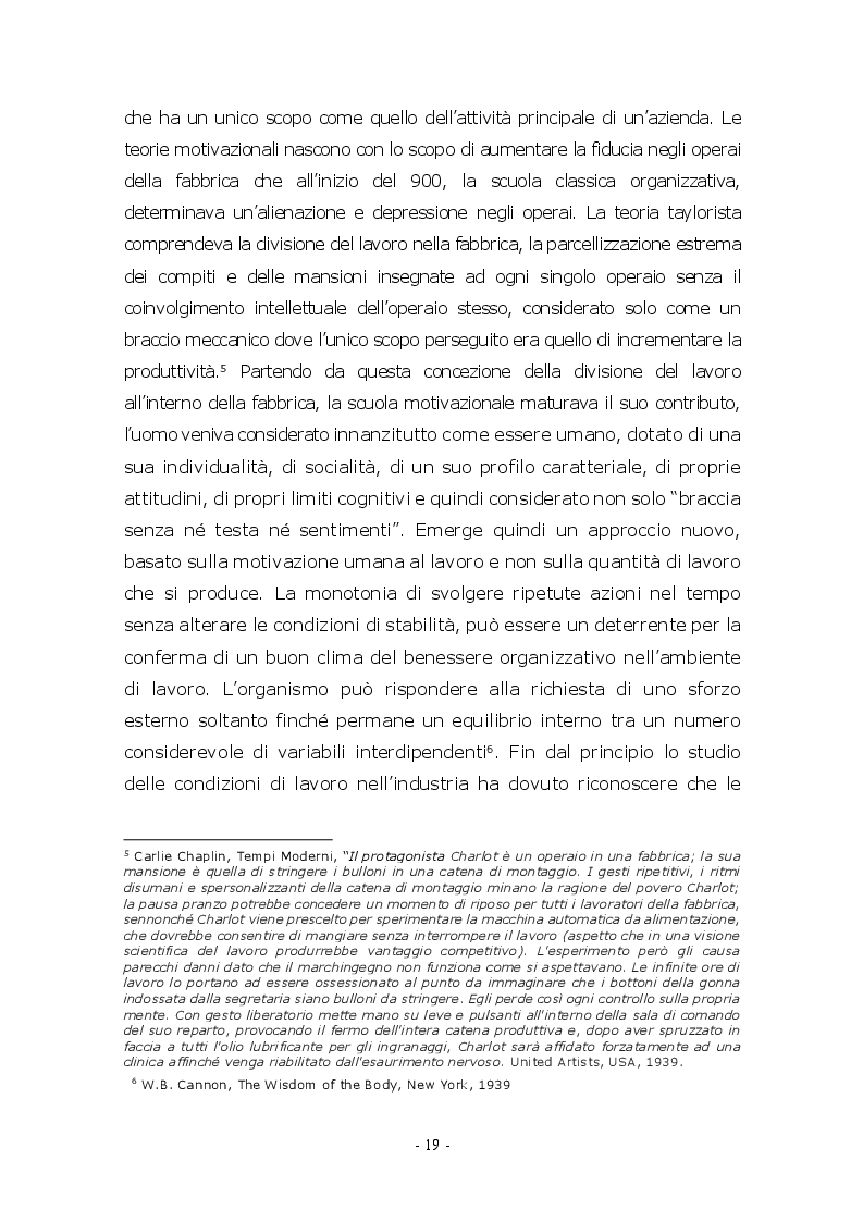 Anteprima della tesi: La Motivazione al lavoro e il Benessere Organizzativo in un ambiente ospedaliero, Pagina 6