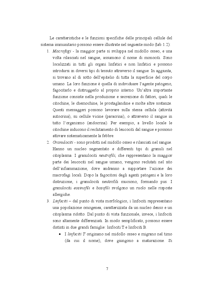 Anteprima della tesi: Psiconeuroimmunologia in oncologia pediatrica, Pagina 8