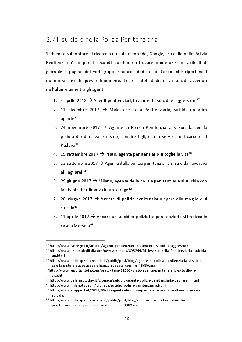 Anteprima della tesi: Il suicidio nella Polizia Penitenziaria: una ricerca empirica, Pagina 9