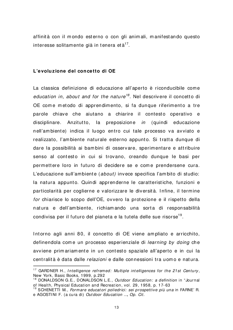 Anteprima della tesi: Dai banchi ai campi. L’Outdoor Education come esperienza educativa e pratica didattica, Pagina 5