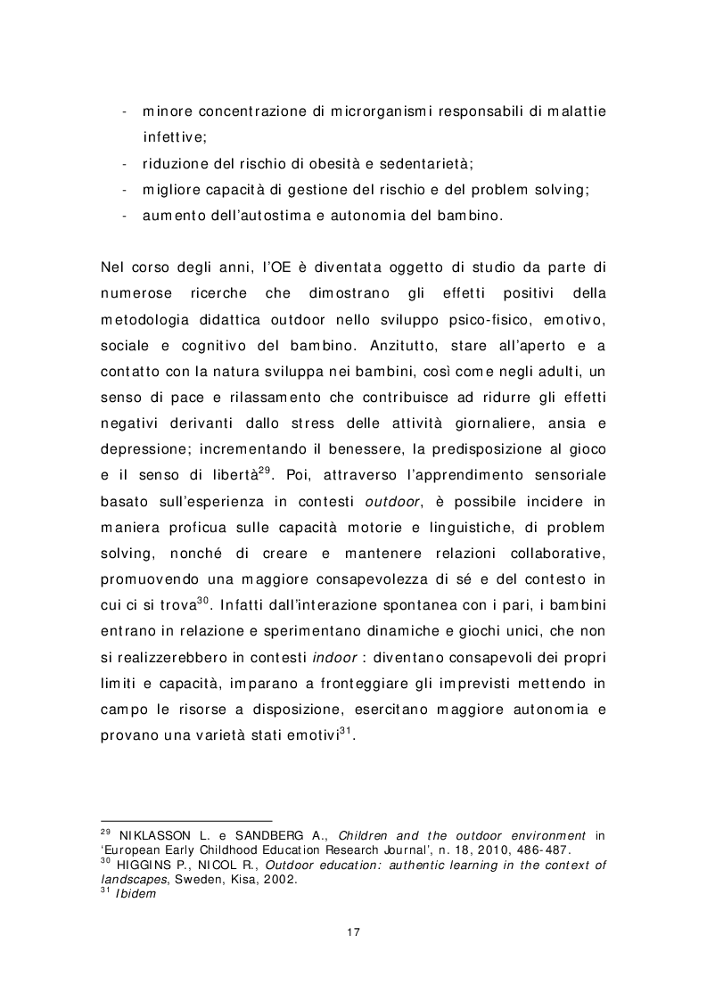Anteprima della tesi: Dai banchi ai campi. L’Outdoor Education come esperienza educativa e pratica didattica, Pagina 9
