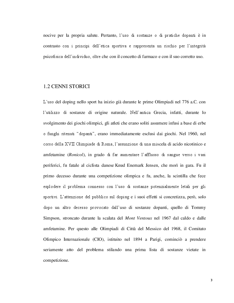 Anteprima della tesi: Doping ed eritropoietina: effetti sull'organismo e rivelazione nei liquidi biologici, Pagina 3