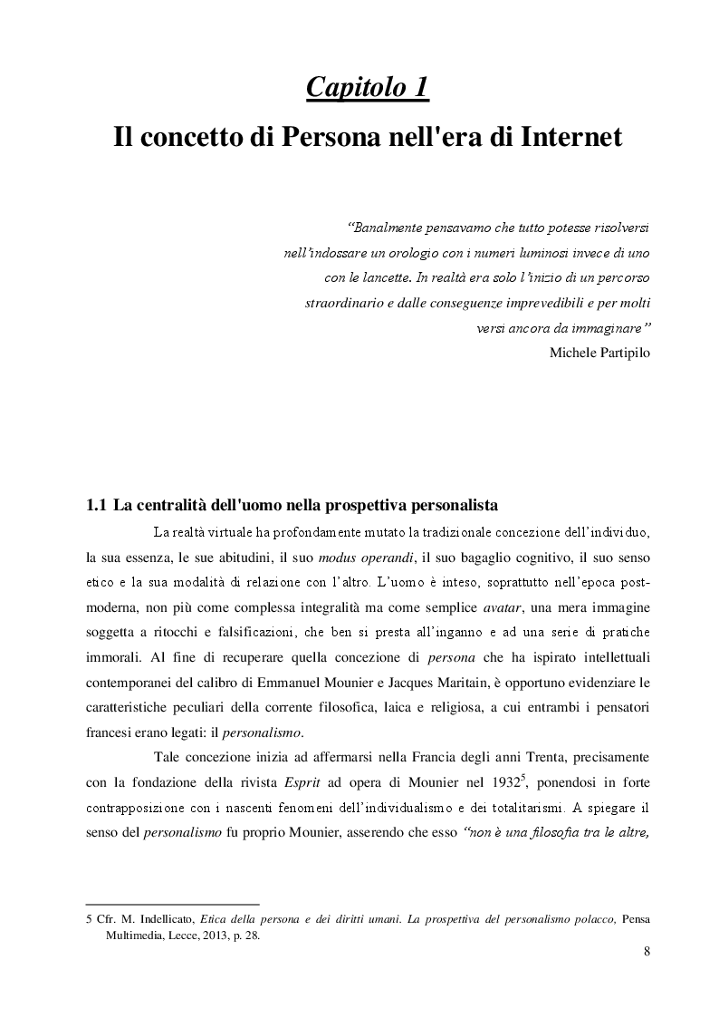 Anteprima della tesi: Una questione etica: la rete tra potenzialità virtuali e pericoli reali, Pagina 7