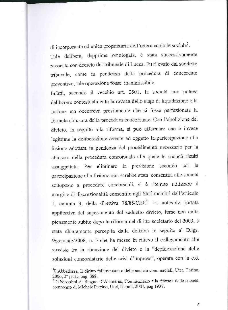 Anteprima della tesi: Fusione, liquidazione e crisi d'impresa, Pagina 7
