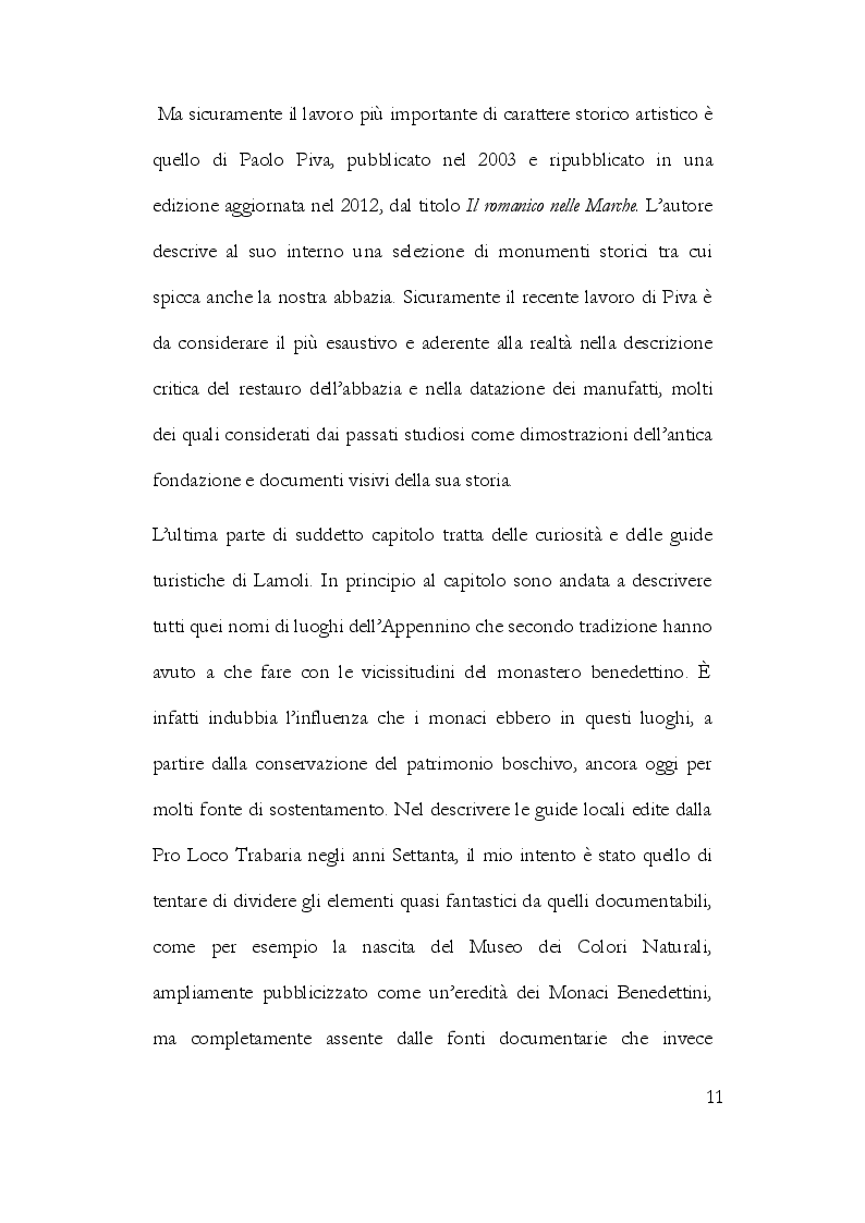 Anteprima della tesi: La Storiografia sulla Massa Trabaria con particolare riferimento dell'Abbazia Benedettina di San Michele Arcangelo di Lamoli, Pagina 8