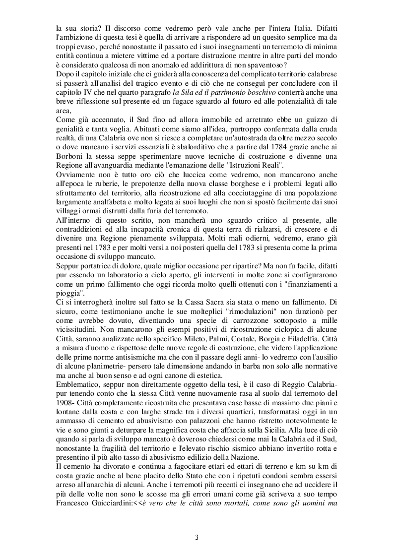 Anteprima della tesi: Il terremoto in Calabria del 1783. Dalla Catastrofe alla ricostruzione, Pagina 4