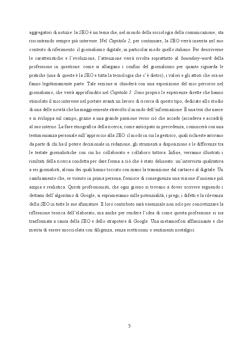 Anteprima della tesi: Il cambiamento come consuetudine: analisi dell'impatto della SEO e del monopolio di Google sul giornalismo digitale italiano, Pagina 3