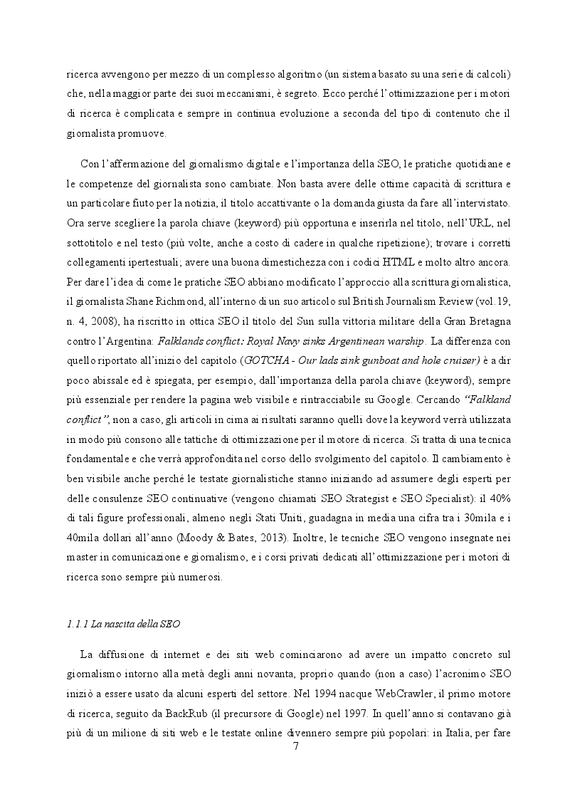 Anteprima della tesi: Il cambiamento come consuetudine: analisi dell'impatto della SEO e del monopolio di Google sul giornalismo digitale italiano, Pagina 5