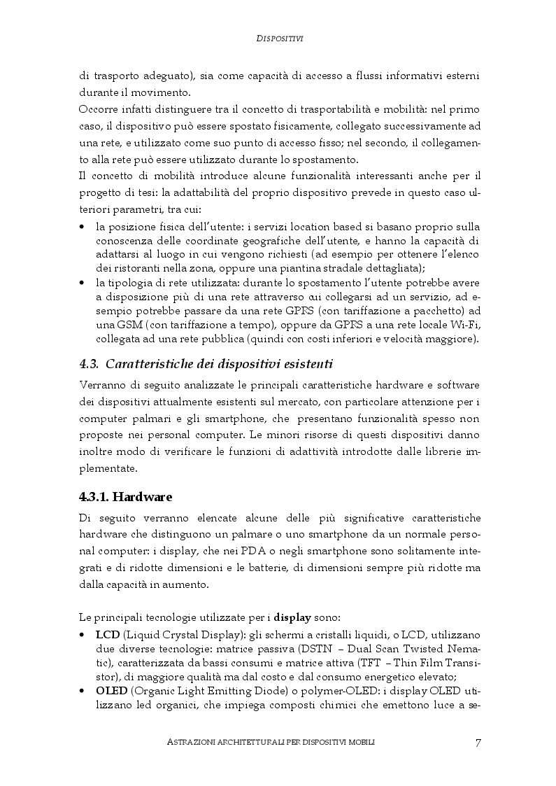 Anteprima della tesi: Astrazioni architetturali per dispositivi mobili, Pagina 3