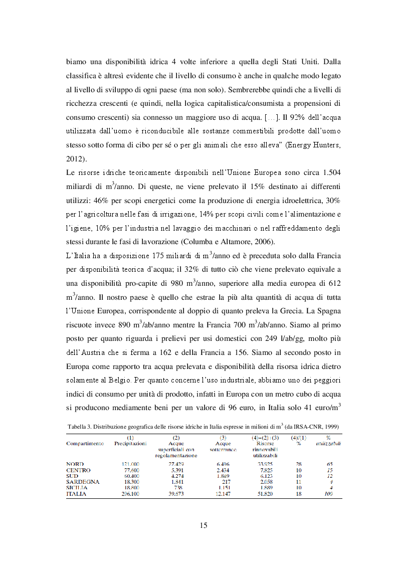 Estratto dalla tesi: Sistemi di irrigazione in pieno campo: l'utilizzo efficiente e sostenibile della risorsa idrica per un miglioramento dei possibili scenari futuri