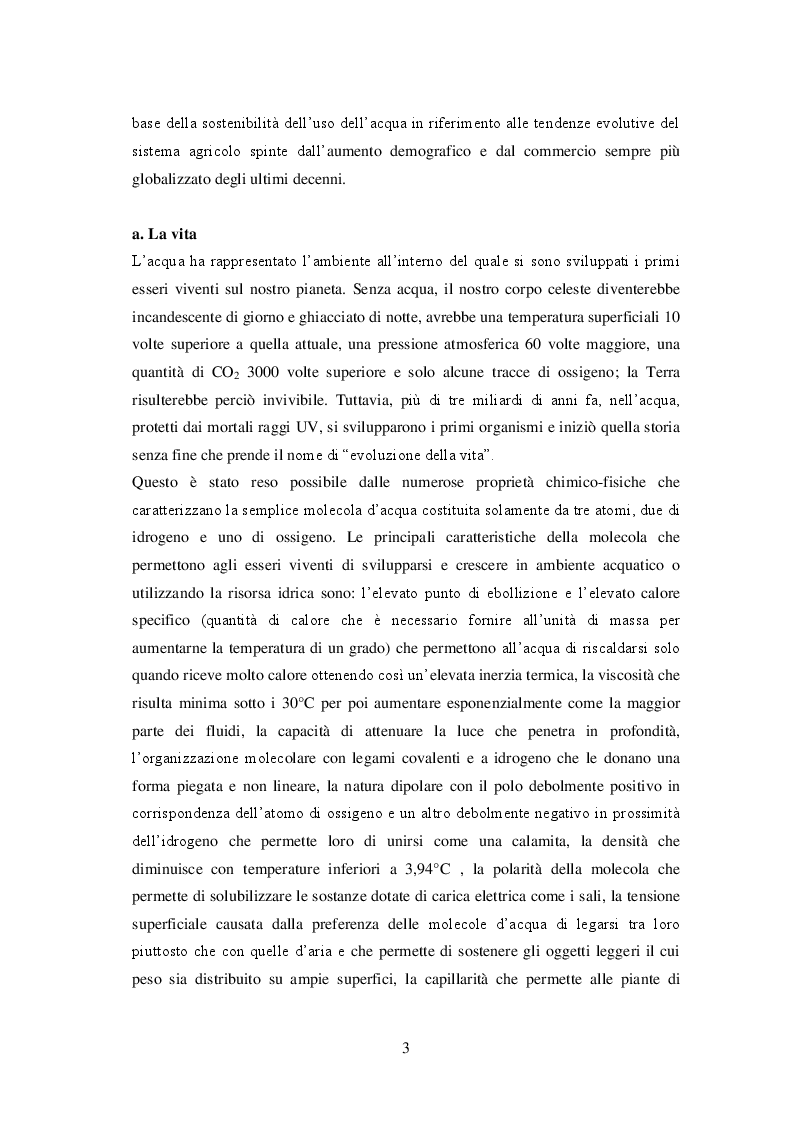 Anteprima della tesi: Sistemi di irrigazione in pieno campo: l'utilizzo efficiente e sostenibile della risorsa idrica per un miglioramento dei possibili scenari futuri, Pagina 4