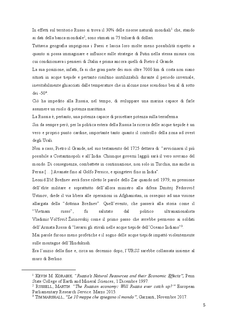 Anteprima della tesi: La Geopolitica Russa del Mare, Pagina 4