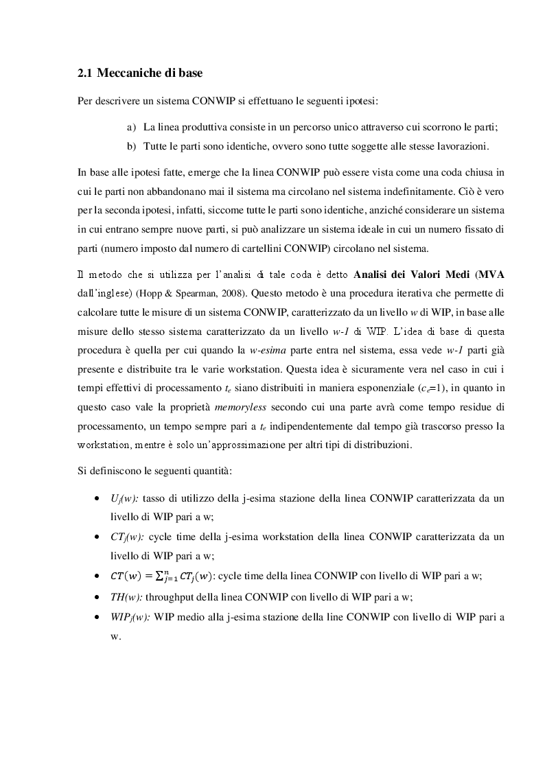 Anteprima della tesi: Sistemi produttivi a flusso con controllo del work in process, Pagina 4