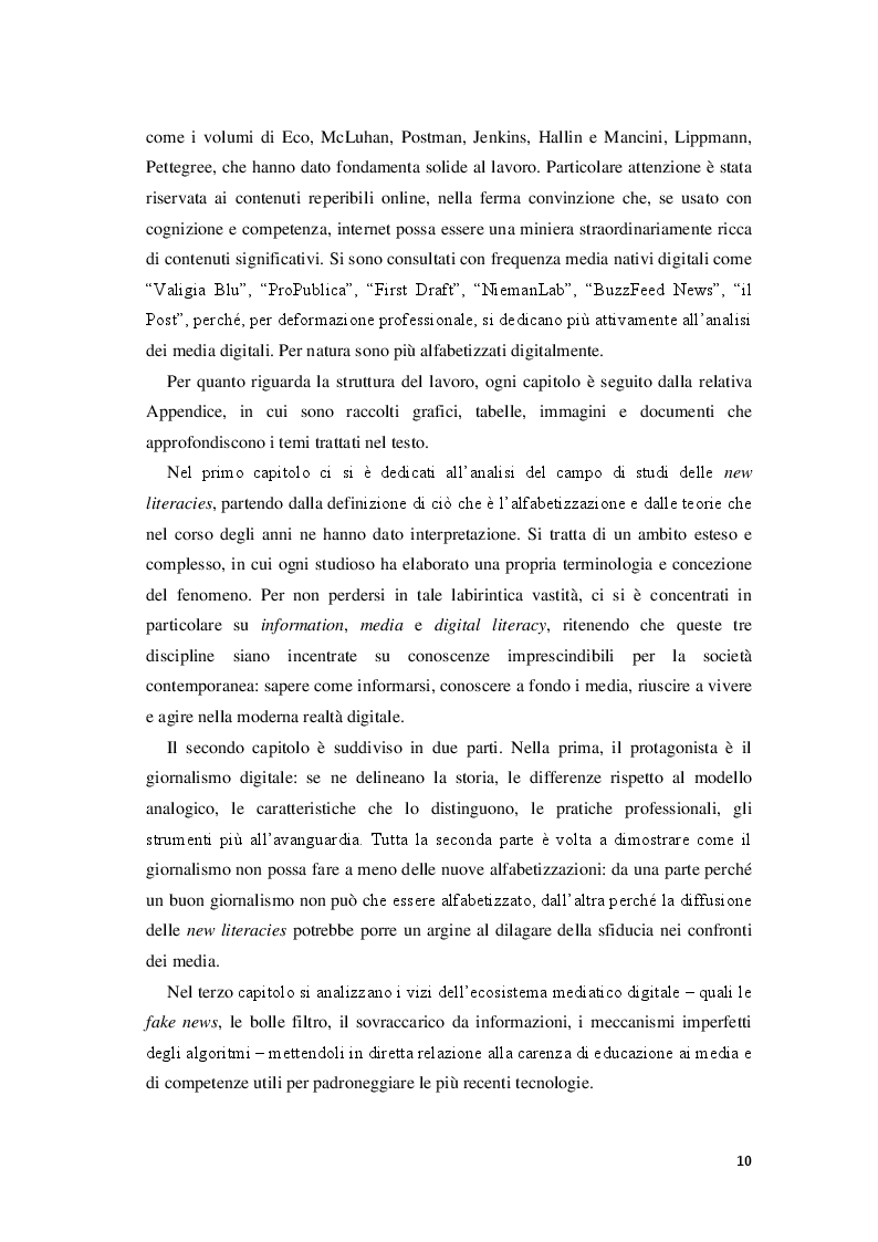 Anteprima della tesi: Giornalisti e lettori integrati: nuove alfabetizzazioni e sfide dell'informazione, Pagina 6
