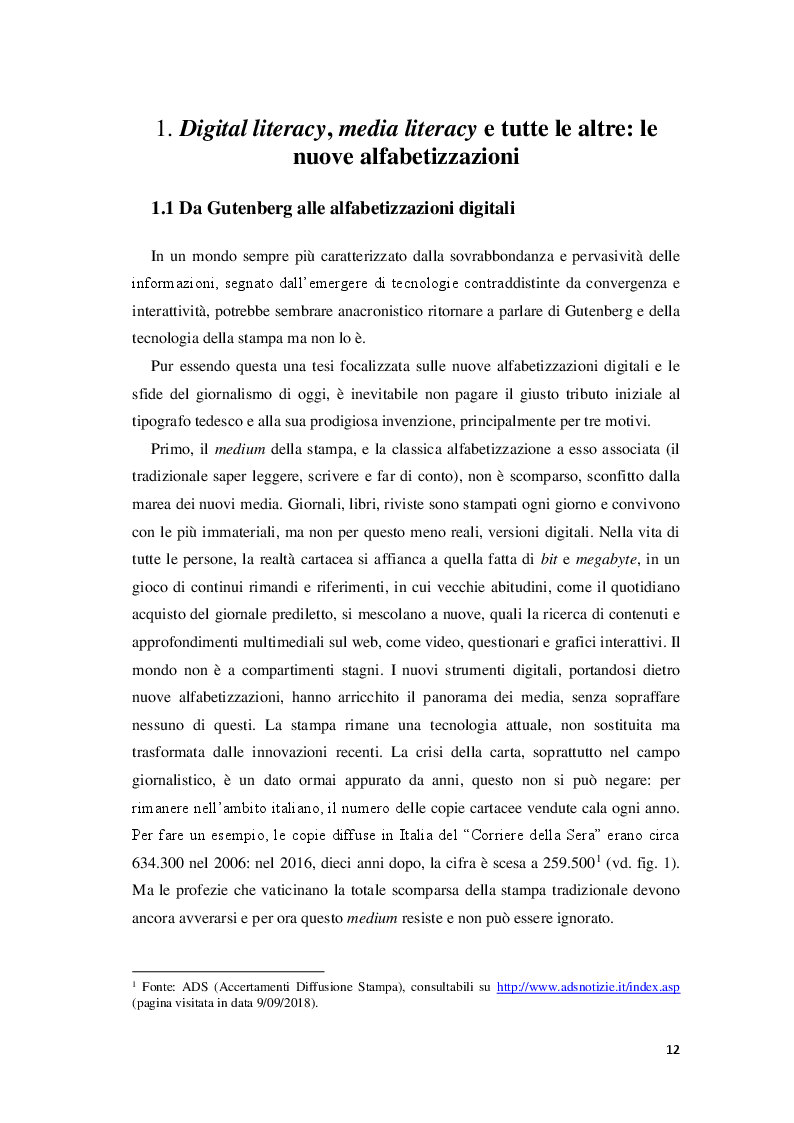 Anteprima della tesi: Giornalisti e lettori integrati: nuove alfabetizzazioni e sfide dell'informazione, Pagina 8