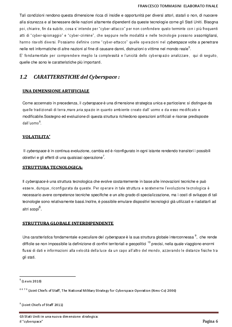 Anteprima della tesi: Gli Stati Uniti in una nuova dimensione strategica: il ''cyber-space'', Pagina 4