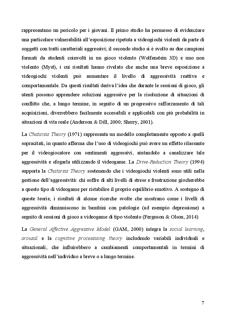 Estratto dalla tesi: Gli effetti dei videogiochi violenti sul comportamento degli adolescenti