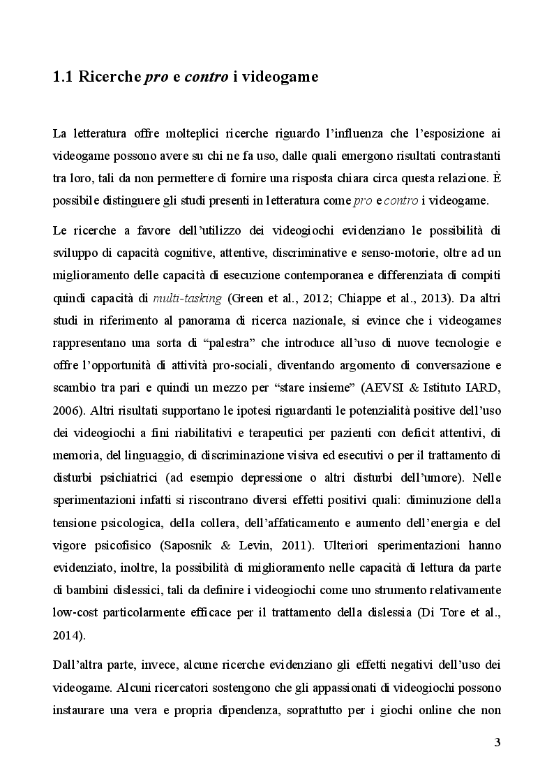 Anteprima della tesi: Gli effetti dei videogiochi violenti sul comportamento degli adolescenti, Pagina 3