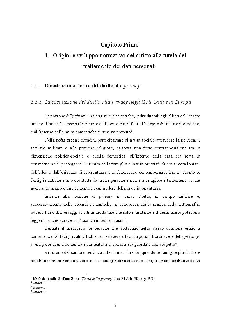 Anteprima della tesi: Il Regolamento UE 2016/679 e il bilanciamento tra diritti degli interessati e obblighi dei titolari del trattamento, Pagina 8