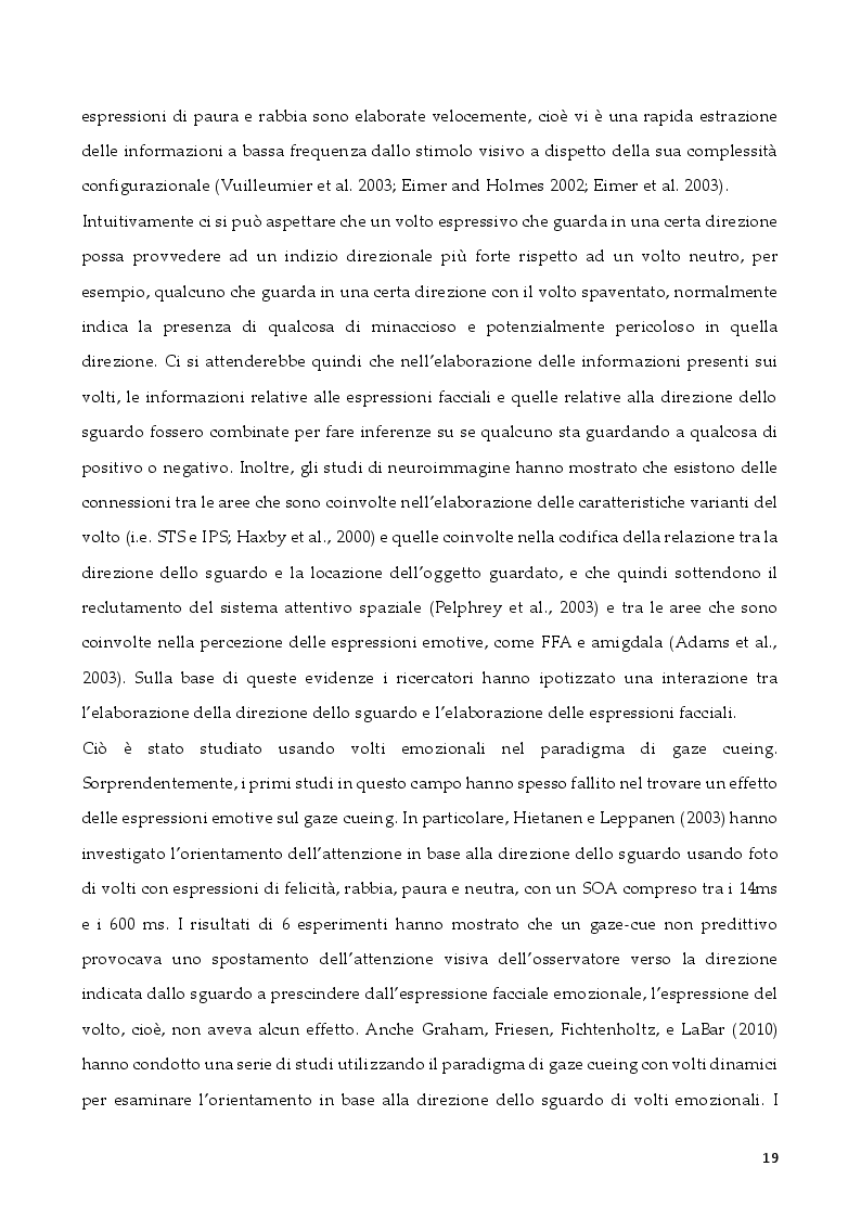 Anteprima della tesi: L’attenzione per segnali sociali negli anziani, Pagina 7