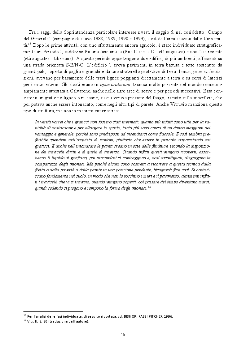 Estratto dalla tesi: Analisi preliminare dei materiali del livello superficiale (US 8185) della campagna di scavo UniMI 2014 a Calvatone-Bedriacum