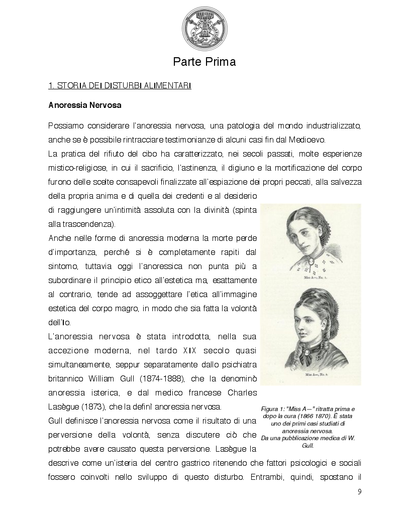 Anteprima della tesi: Psicologia del comportamento alimentare. Il ruolo dello psicologo nel trattamento delle problematiche alimentari, Pagina 4