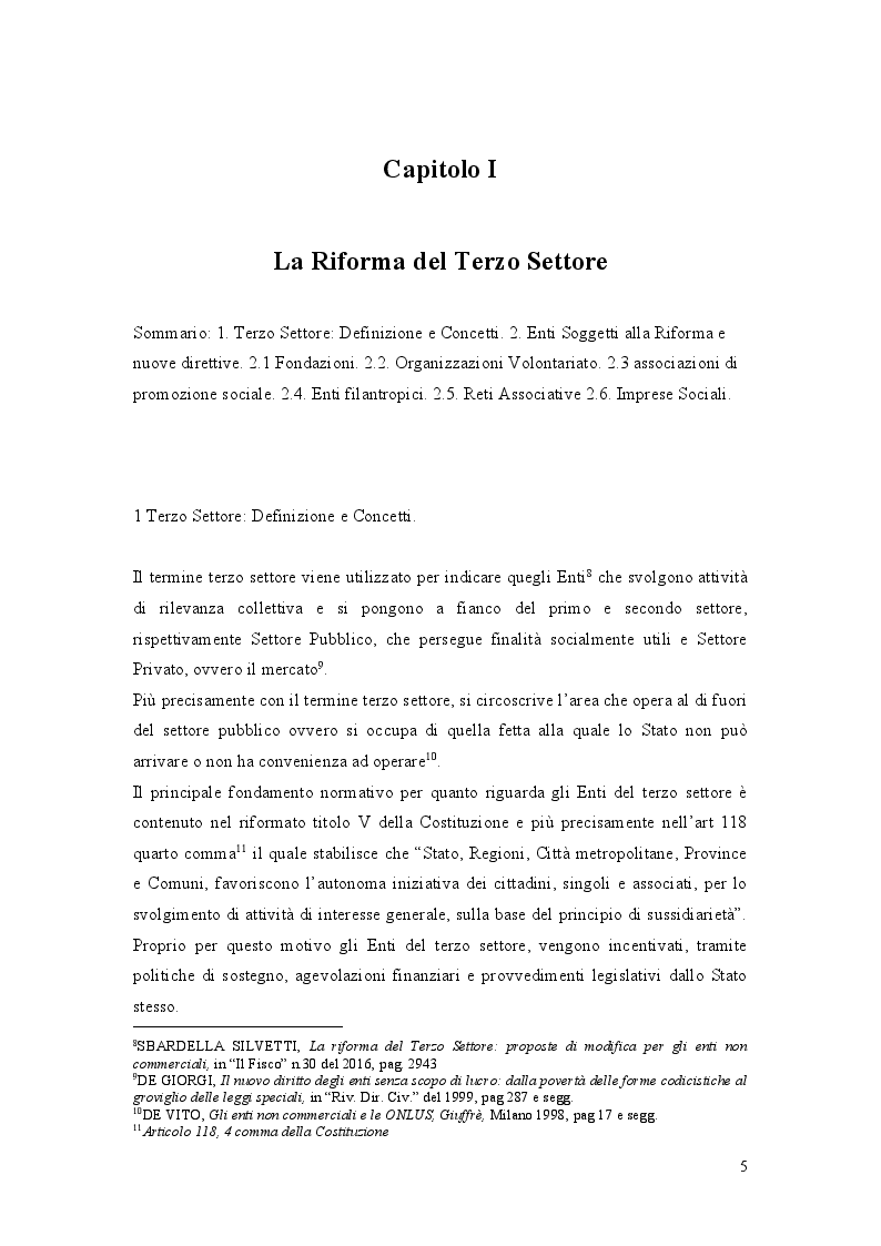 Anteprima della tesi: La Riforma del Terzo Settore: L'Impresa Sociale, Pagina 4