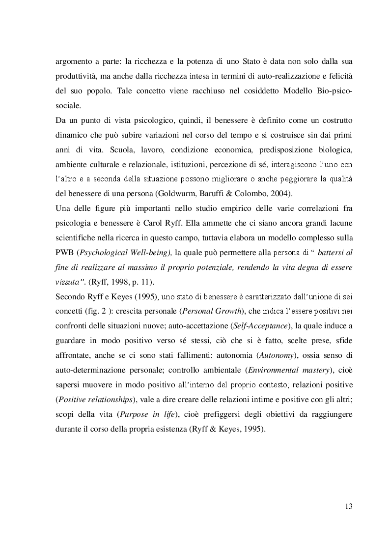 Estratto dalla tesi: Coltivare il benessere attraverso il pensiero psicologico positivo