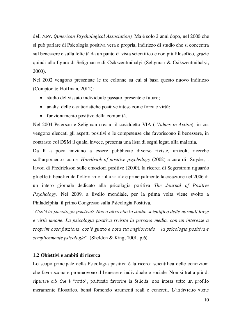 Anteprima della tesi: Coltivare il benessere attraverso il pensiero psicologico positivo, Pagina 7