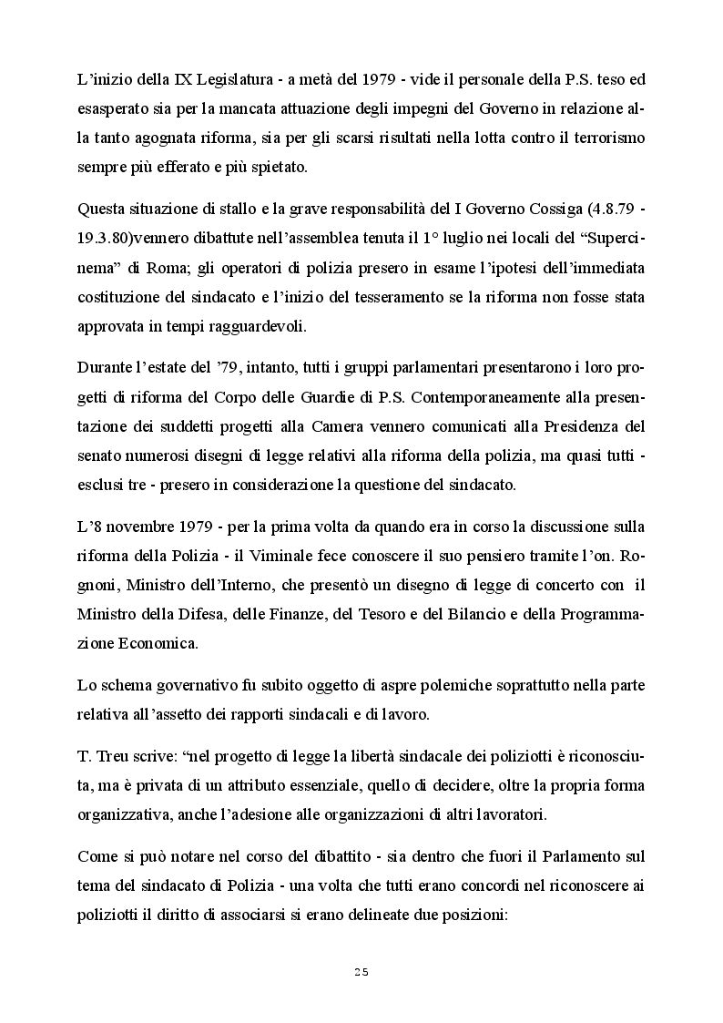 Estratto dalla tesi: Il ruolo del sindacato a 20 anni dalla riforma della Polizia di Stato