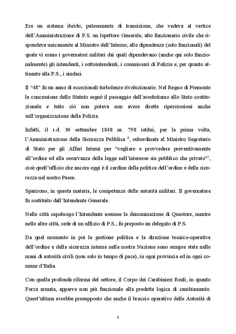 Anteprima della tesi: Il ruolo del sindacato a 20 anni dalla riforma della Polizia di Stato, Pagina 5