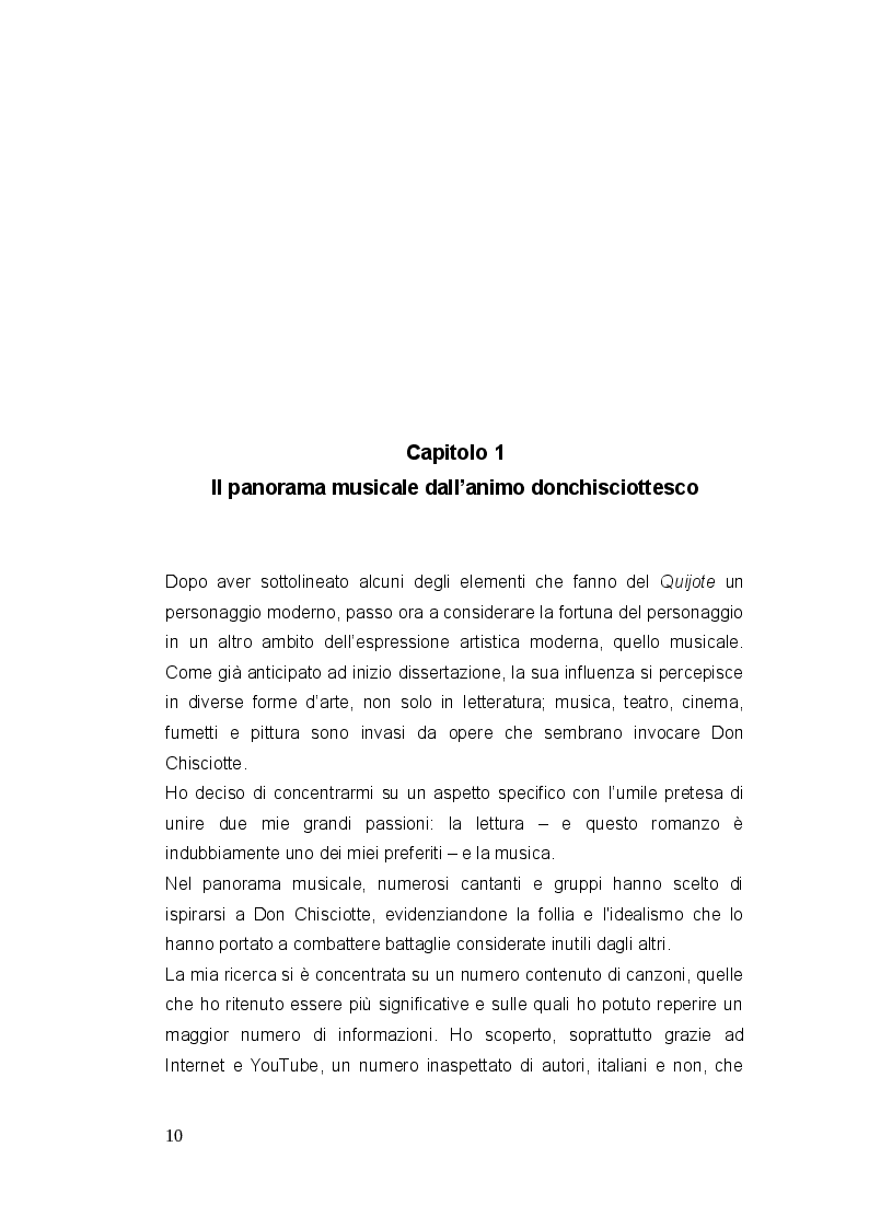 Anteprima della tesi: Don Chisciotte di Francesco Guccini - Uno sguardo al panorama musicale italiano e ispanico, Pagina 6