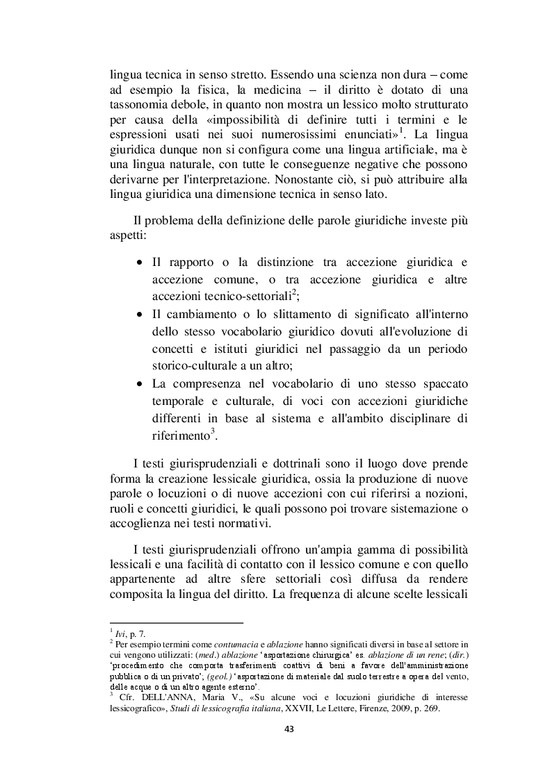 Anteprima della tesi: Il linguaggio giuridico: analisi linguistica e difficoltà traduttive. Studio applicato alle sentenze della Corte dei Conti (2009 - 2013), Pagina 4