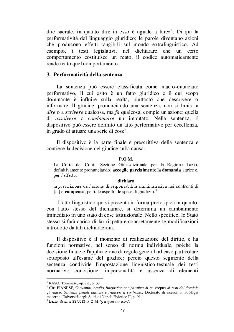 Anteprima della tesi: Il linguaggio giuridico: analisi linguistica e difficoltà traduttive. Studio applicato alle sentenze della Corte dei Conti (2009 - 2013), Pagina 8