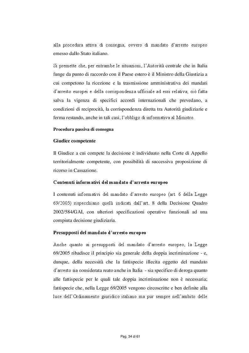 Anteprima della tesi: Il Mandato d'arresto europeo nel contesto normativo e giurisprudenziale, Pagina 6