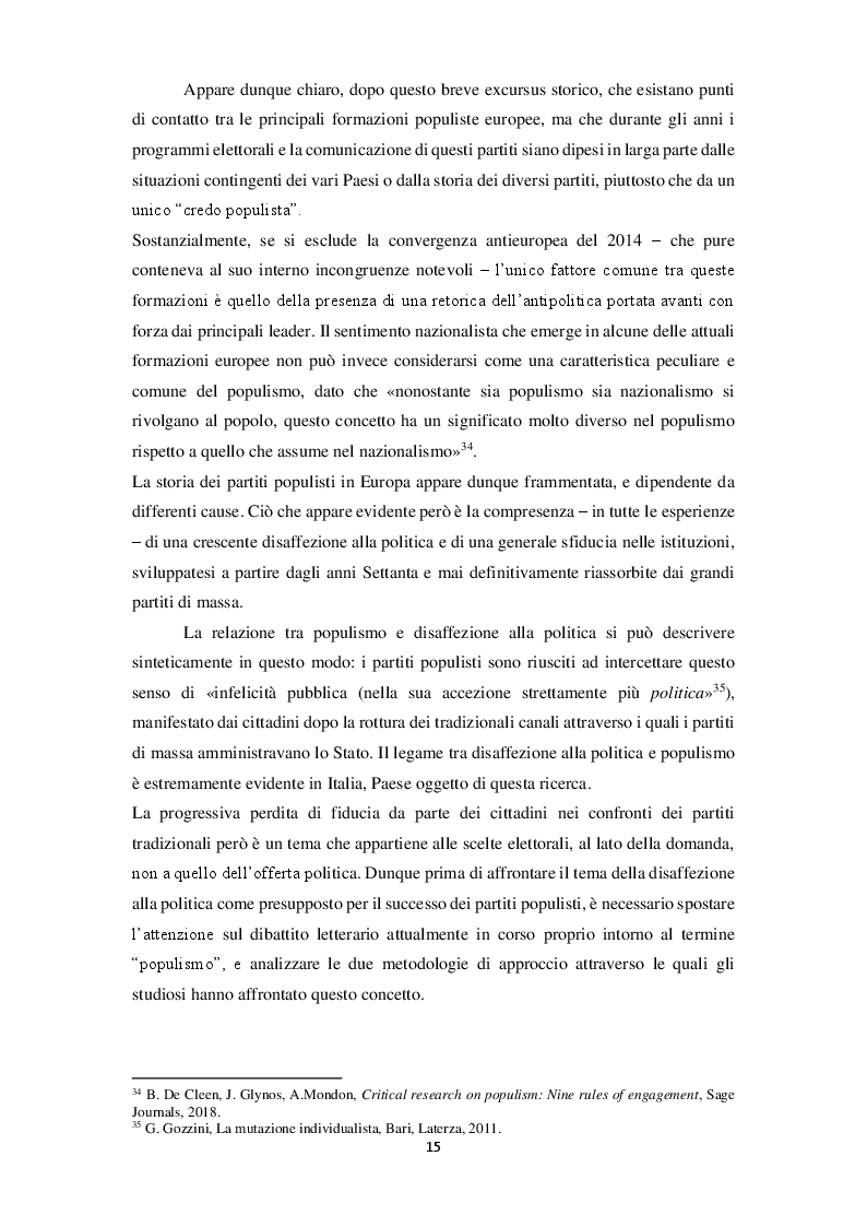 Estratto dalla tesi: La narrazione populista su Twitter. Analisi della comunicazione dei leader italiani durante la campagna per le politiche 2018