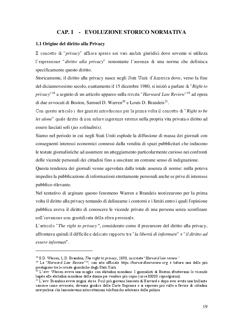 Anteprima della tesi: Il trattamento dei dati personali. Gestione del rischio e compliance aziendale., Pagina 10