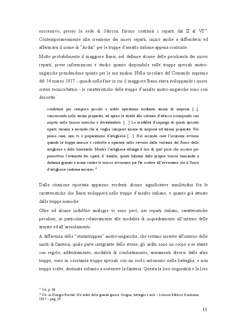 Estratto dalla tesi: Gli arditi: dal fronte alla politica (1917-1923)