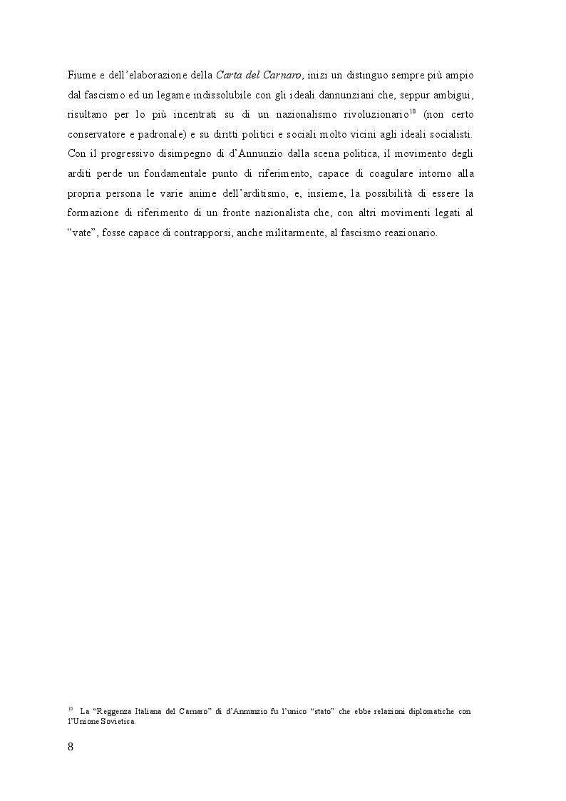 Anteprima della tesi: Gli arditi: dal fronte alla politica (1917-1923), Pagina 7