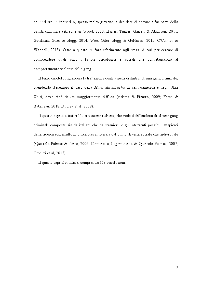 Anteprima della tesi: Analisi della letteratura sulle gang criminali, il loro comportamento e i fattori psicologici e sociali associati all'ingresso di nuovi membri al loro interno, Pagina 3