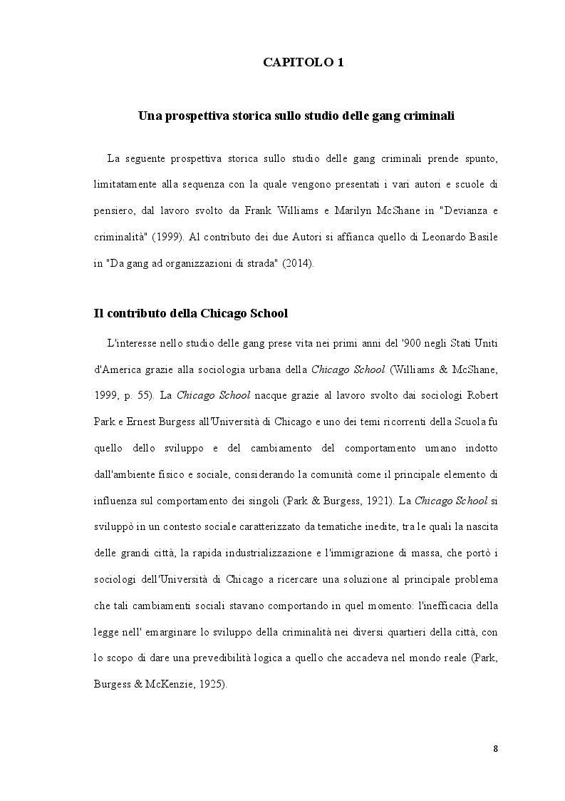 Anteprima della tesi: Analisi della letteratura sulle gang criminali, il loro comportamento e i fattori psicologici e sociali associati all'ingresso di nuovi membri al loro interno, Pagina 4