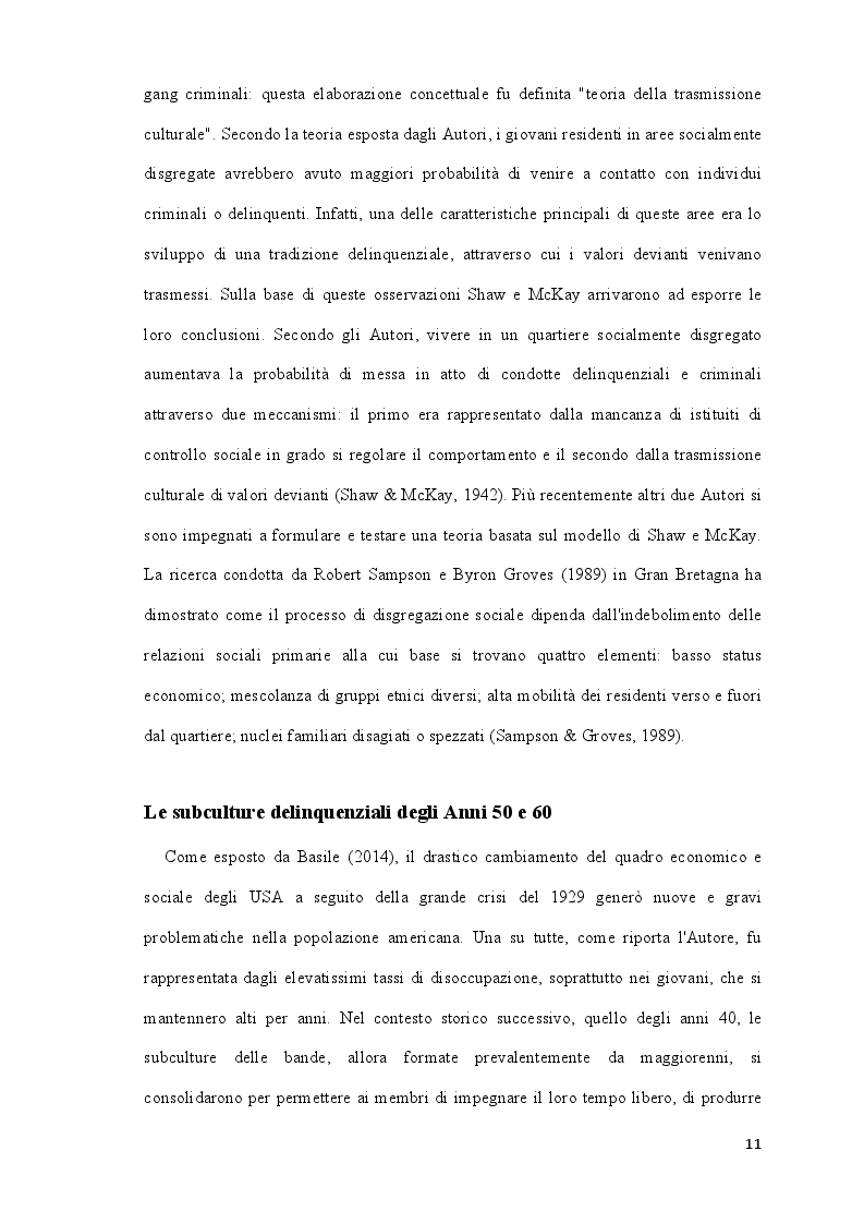 Anteprima della tesi: Analisi della letteratura sulle gang criminali, il loro comportamento e i fattori psicologici e sociali associati all'ingresso di nuovi membri al loro interno, Pagina 7