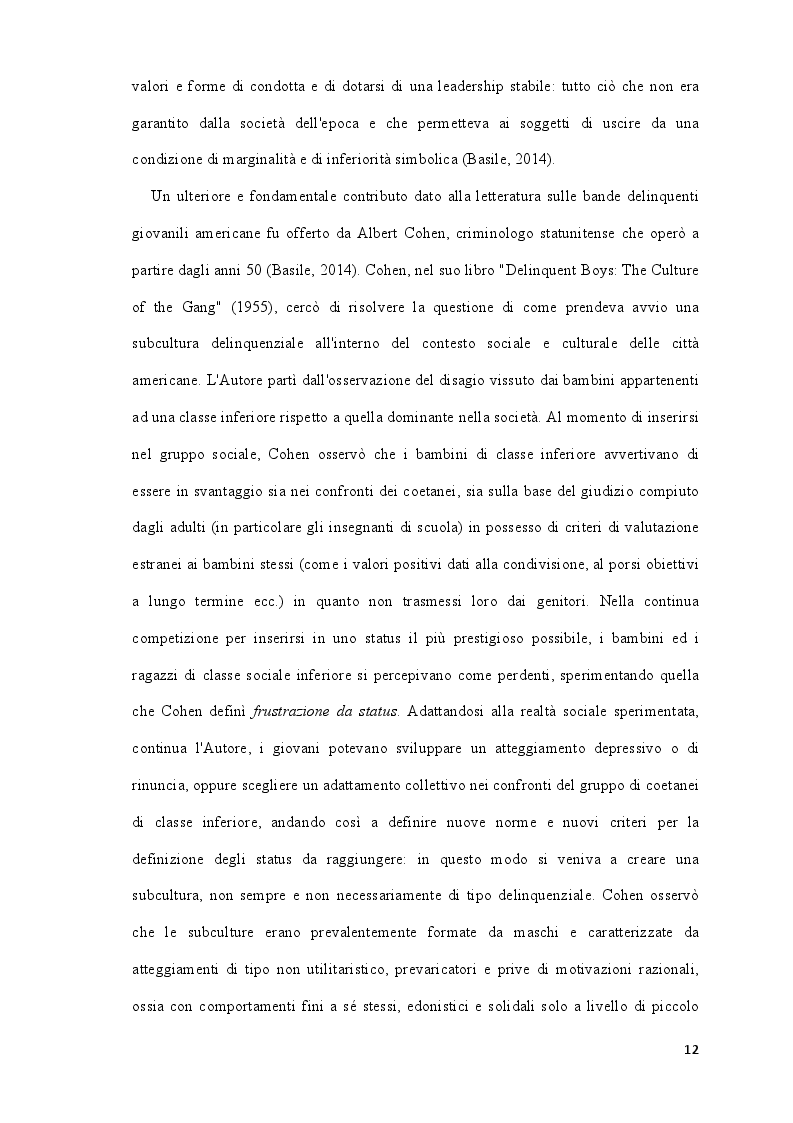 Anteprima della tesi: Analisi della letteratura sulle gang criminali, il loro comportamento e i fattori psicologici e sociali associati all'ingresso di nuovi membri al loro interno, Pagina 8