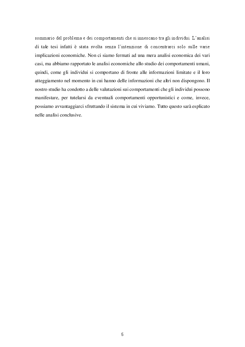 Anteprima della tesi: Le varie fattispecie di asimmetria informativa, Pagina 3