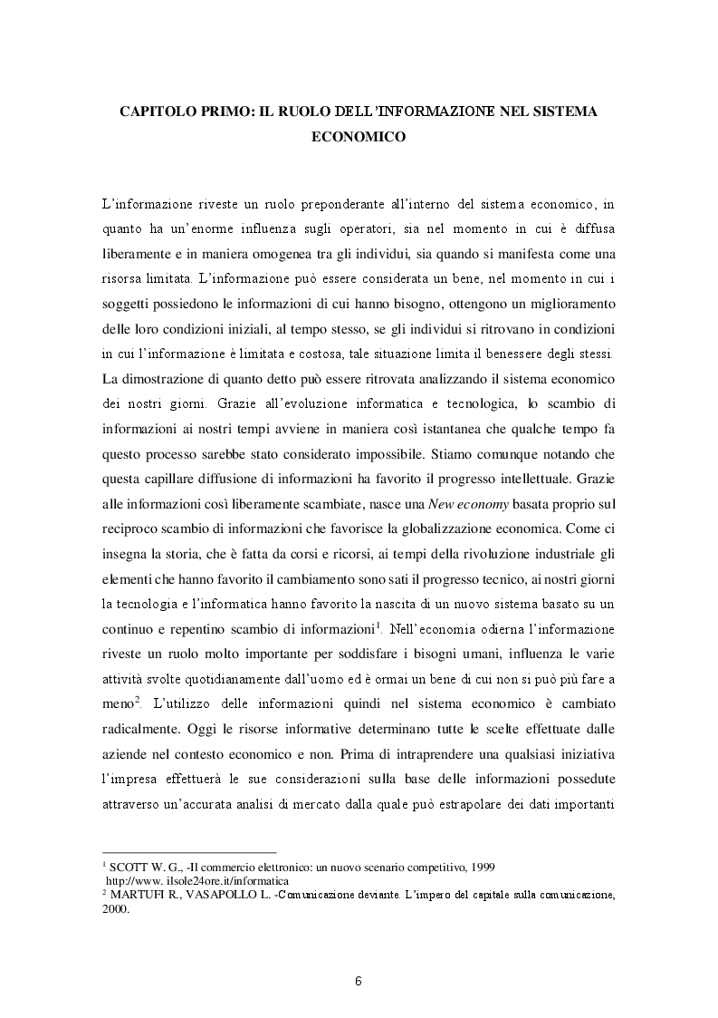 Anteprima della tesi: Le varie fattispecie di asimmetria informativa, Pagina 4