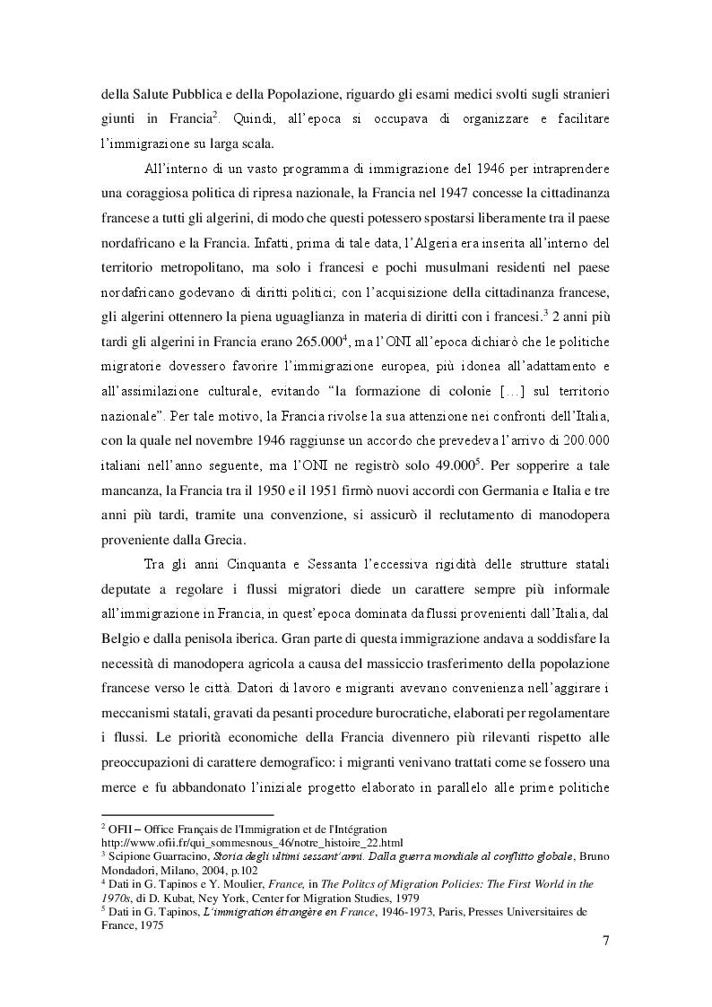 Anteprima della tesi: La crisi dei primi anni Settanta come punto di svolta del fenomeno migratorio in Europa, Pagina 5
